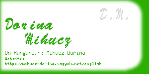 dorina mihucz business card